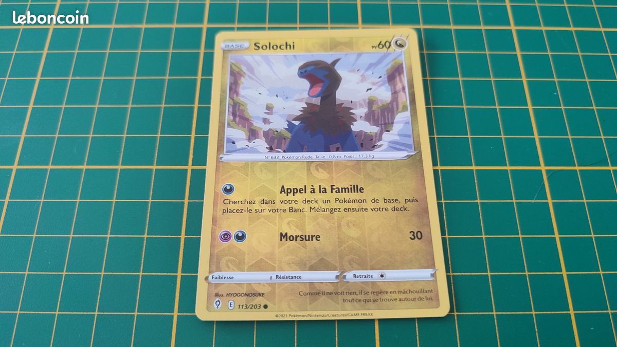 113/203 Carte Pokémon Solochi commune reverse Epée et Bouclier EB07 Evolution Céleste #B10 (image 1)