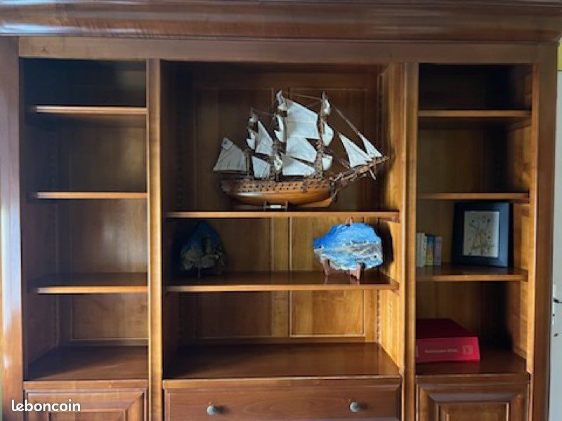 Bibliothèque en merisier massif (image 3)