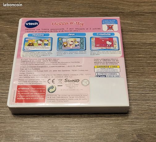 Jeu STORIO 2 VTECH Hello Kitty 'Une Journée Avec Kitty Et Ses Amis' - Complet En VF