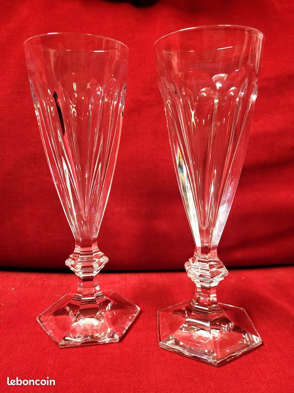 Flutes Champagne Baccarat Anciennes