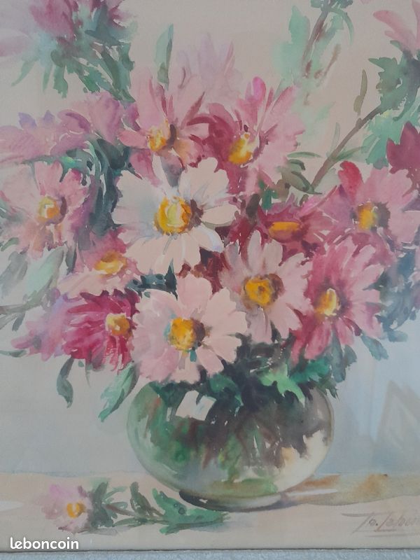 Grande aquarelle Th. LEHUCHER. XXeme (image 2)