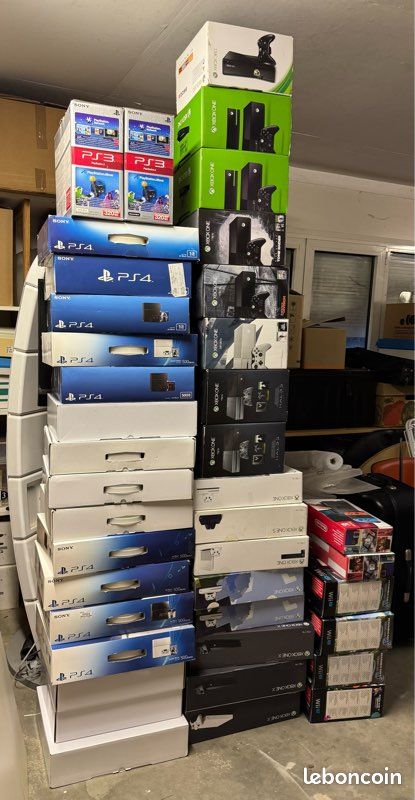 💎 ÉNORME lot de 80 boites de consoles vides Playstation switch Xbox Nintendo, Sony Microsoft display (image 5)