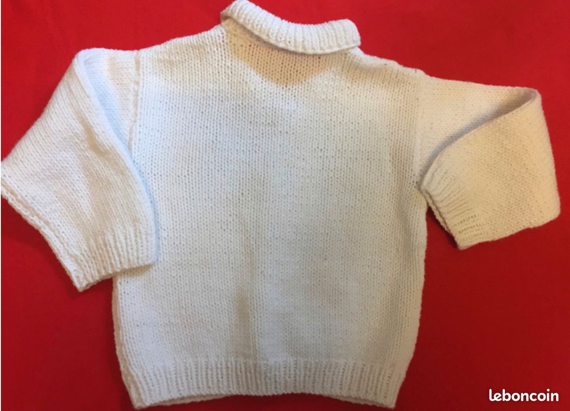 Gilet (veste) en coton 2 ans fait main (image 2)