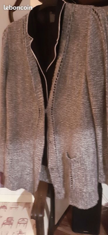 Gilet long one step gris très bon état (image 3)