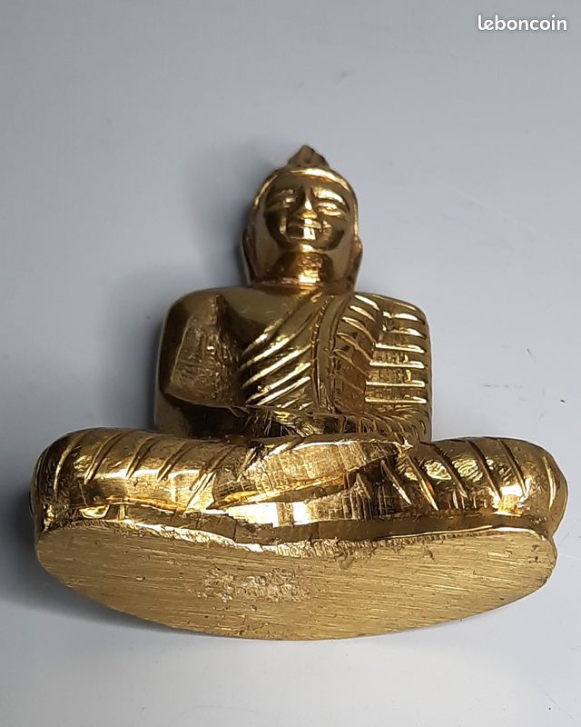 Buste Bouddha Ancien En émail – Faïence Française, Multicolore, Antique