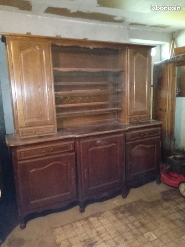 Beau Buffet de cuisine RISCOFF en chêne massif très bon état (image 2)