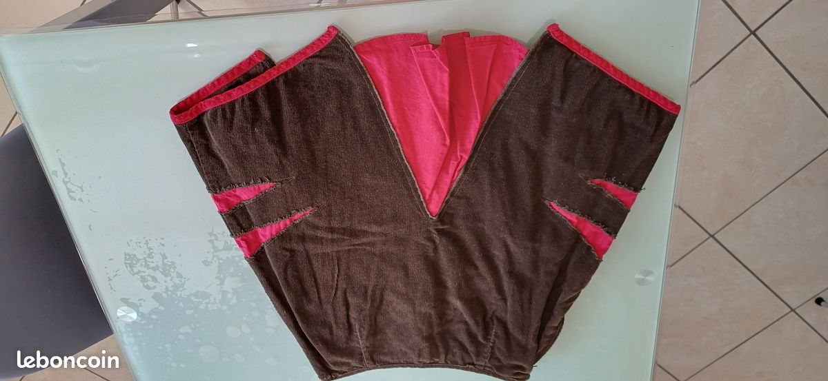 Jupe marron, rouge taille M (image 2)