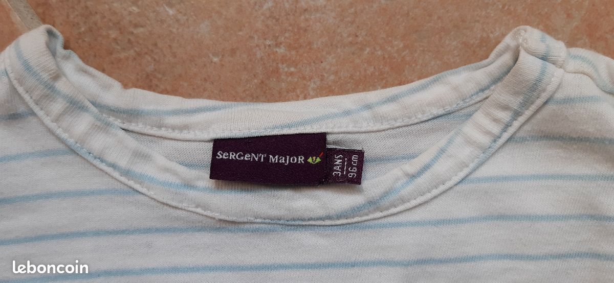 Ensemble t-shirt short Sergent Major 3 ans garçon - TBE (image 3)