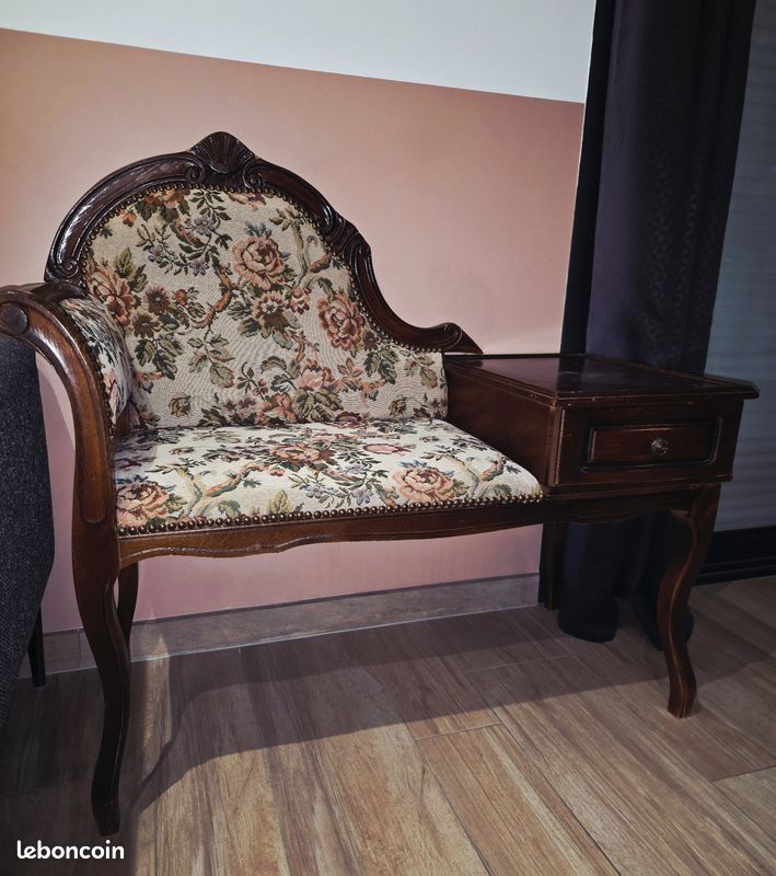 Fauteuil meuble téléphone vintage (image 1)