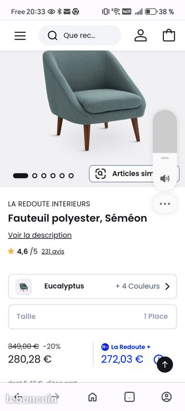 Fauteuil individuel la redoute (image 5)