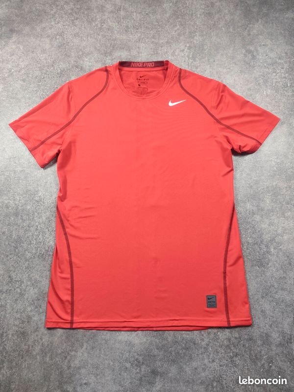 T-shirt Nike Pro Dri-FIT Fitted compression orange corail taille L - training / fitness - 049 (image 1)