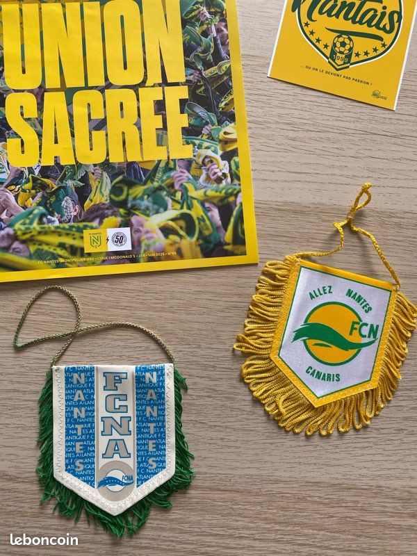 Fanion ASSE Nantes coupe de France 1993 - Trincamp