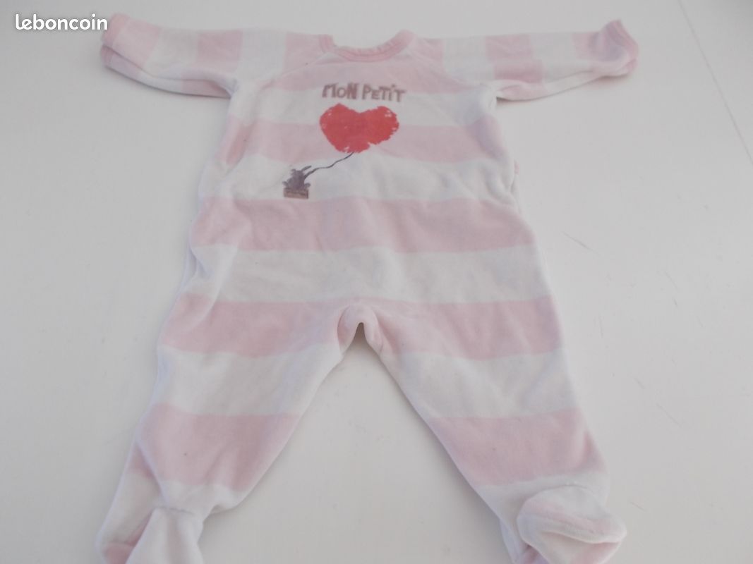 Pyjama babygros petit bateau en 3 mois a 3 euro (image 1)