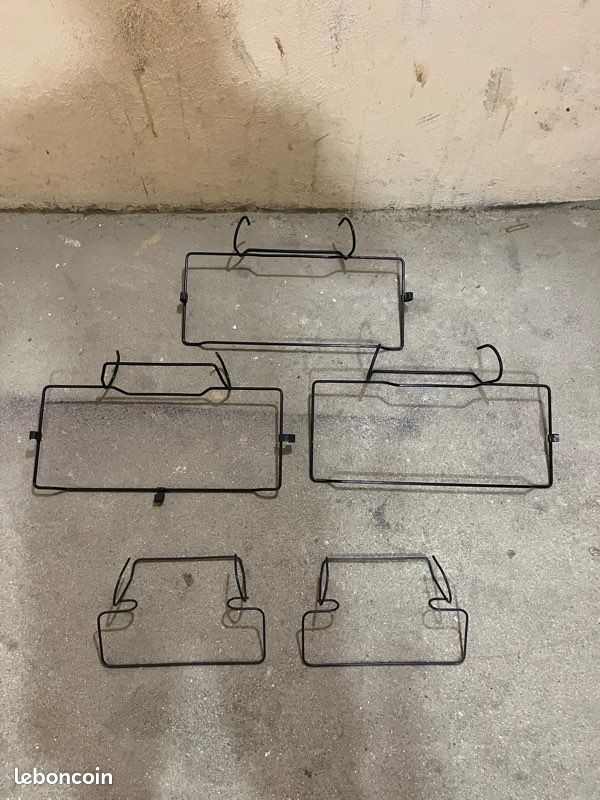 Lot de 5 supports muraux métalliques – étagères/plantes/déco (image 1)