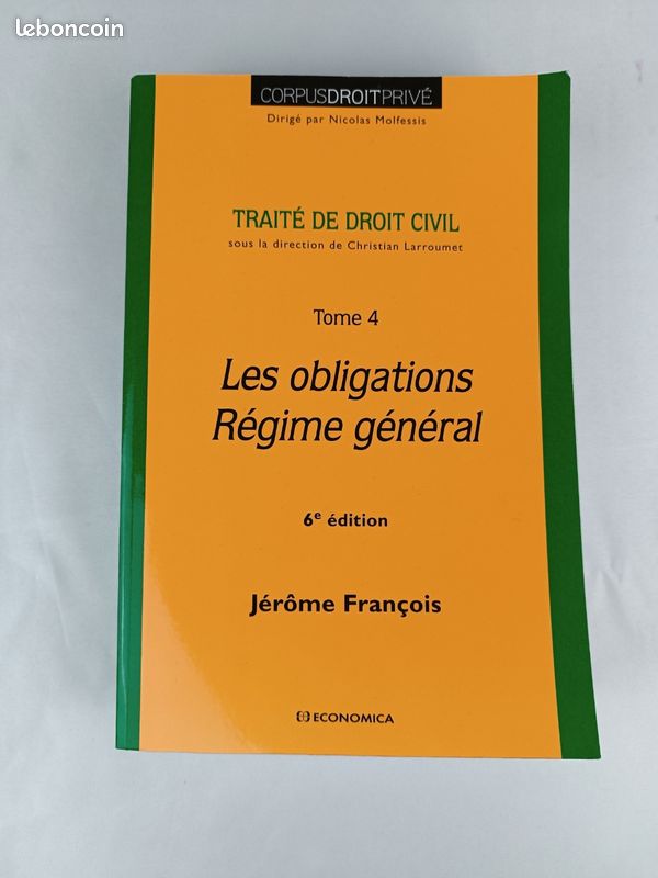 Traité de droit civil - les obligations - Jérôme François (image 1)