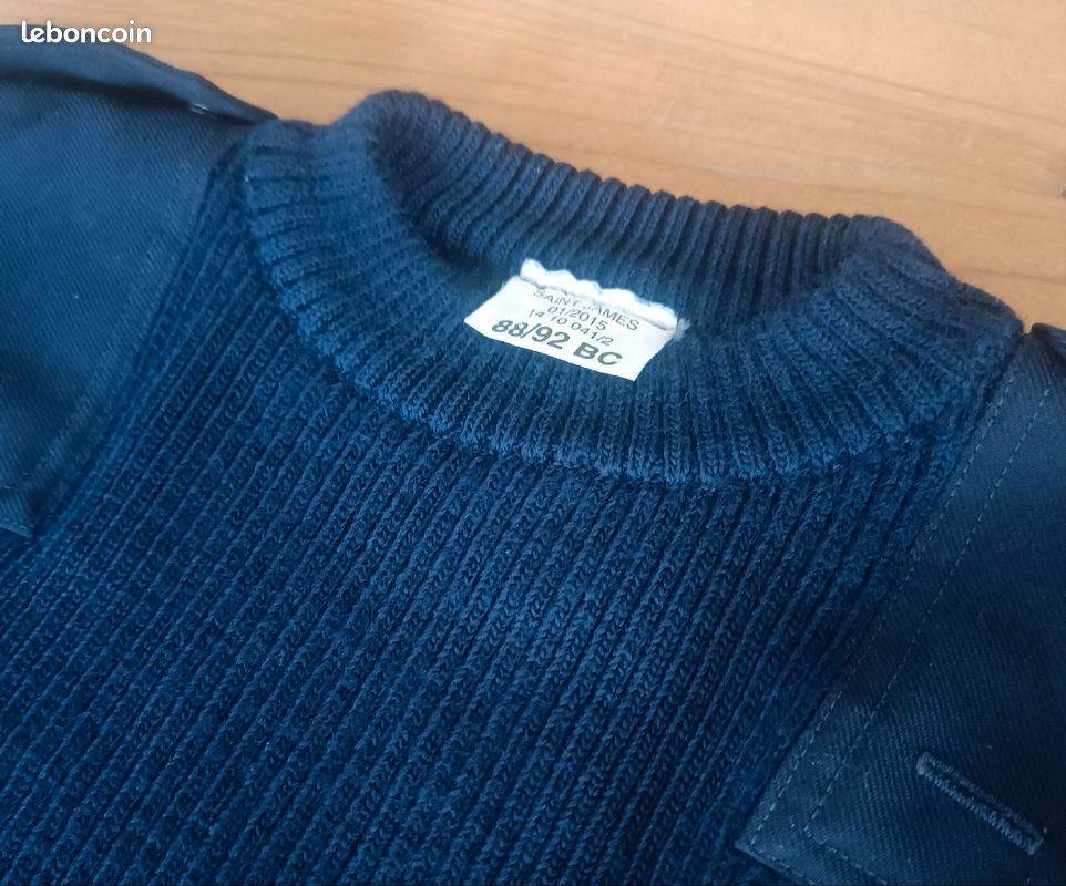 Marine Nationale Pull Laine Saint James Authentique Pull Jersey De