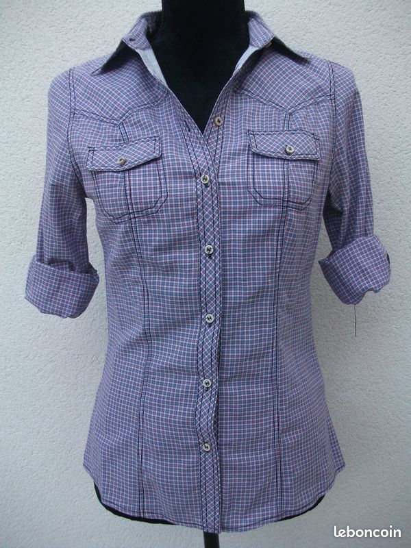 Chemise à carreaux Zara, taille XS-S, style cowboy (image 1)