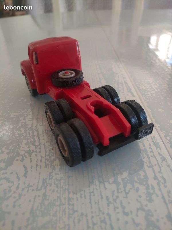Berliet TBO 15 Et Remorque Porte-voiture Norev - Rouge - Occasion