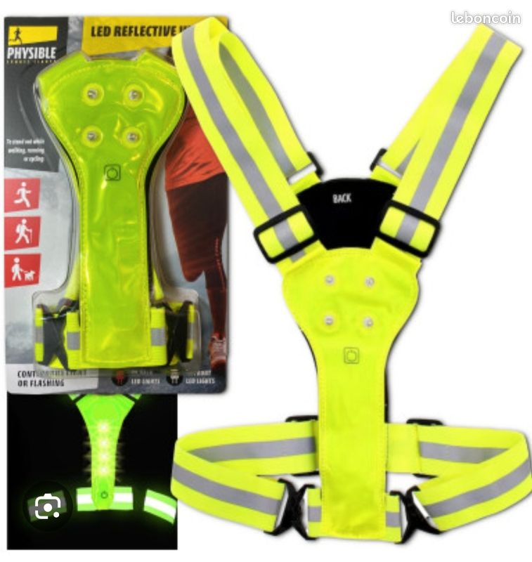 Lot De 2 Gilets Réfléchissants Chiwo Pour Running Et Cyclisme - Visibilité 360°, Réglables, Haute Sécurité