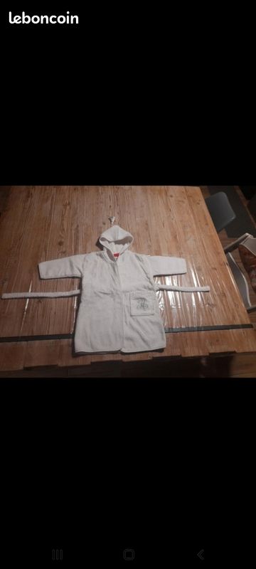 Peignoir blanc ARTHUR 4ans (image 2)