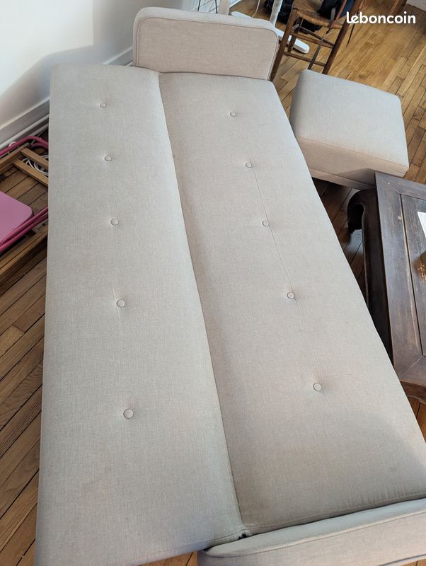 Canapé scandinave beige Miliboo (modèle Ulla) (image 4)
