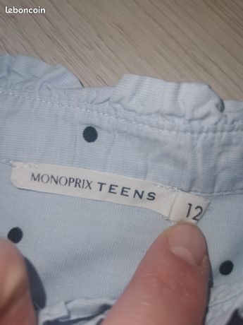 Lot De 2 Chemises Pour Garçon 12 Ans - Marques Okaïdi Et Monoprix - Occasion Très Bon état