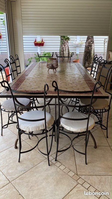 Grande Table marocaine + 14 chaises (image 2)