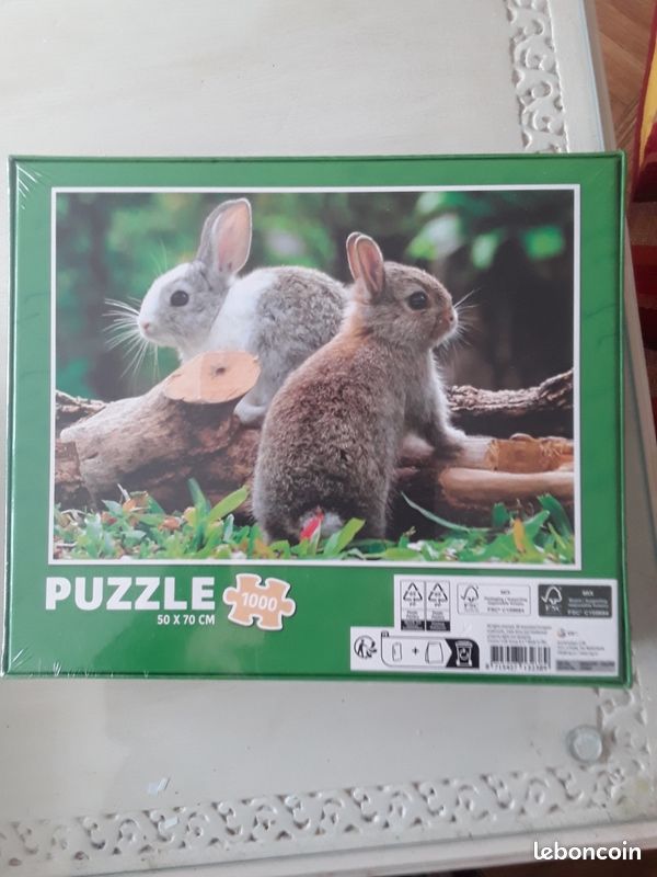 Puzzle 1000 pièces jolis lapinous (image 1)
