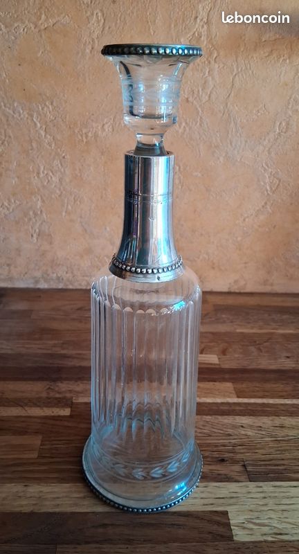 Carafe cristal et argent massif avec poinçon (image 2)