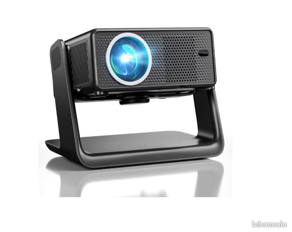 Vidéoprojecteur Mini Projecteur Portable 4K 1080P FHD 4K Portable avec Wifi 6 Bt 5.0 180° Rotation, HDMI/TV Stick/USB/PS5 Blanc - TV Son Photo