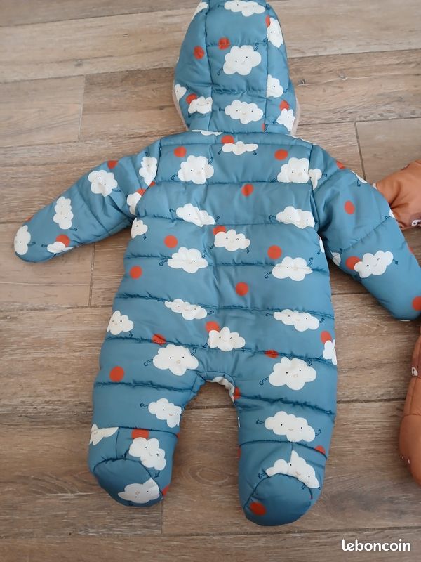 Combi-pilotes hiver bebe taille 0-3 mois (image 3)