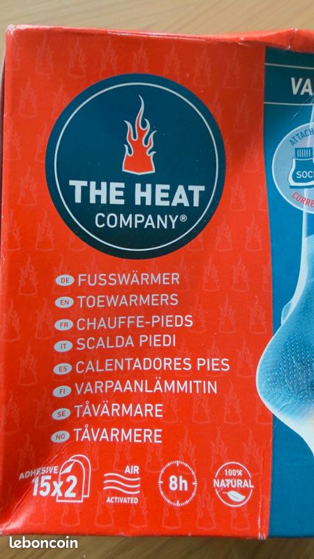 THE HEAT COMPANY Chauffe-Pieds Extra Chaud 8h - 5/15/40 Paires - Chaleur 100% Naturelle