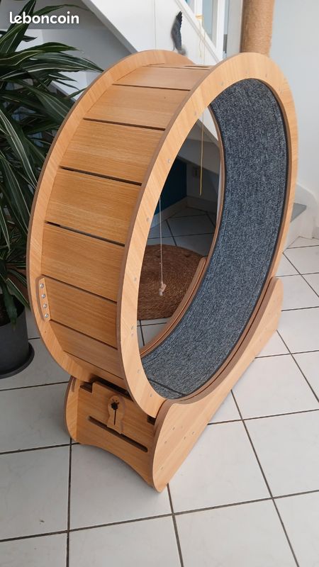 Roue en bois d'exercice pour chat (image 2)