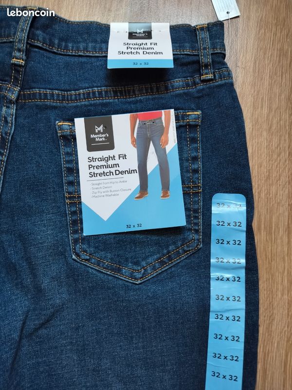 Pantalon jean neuf avec étiquette élastique taille L (image 3)