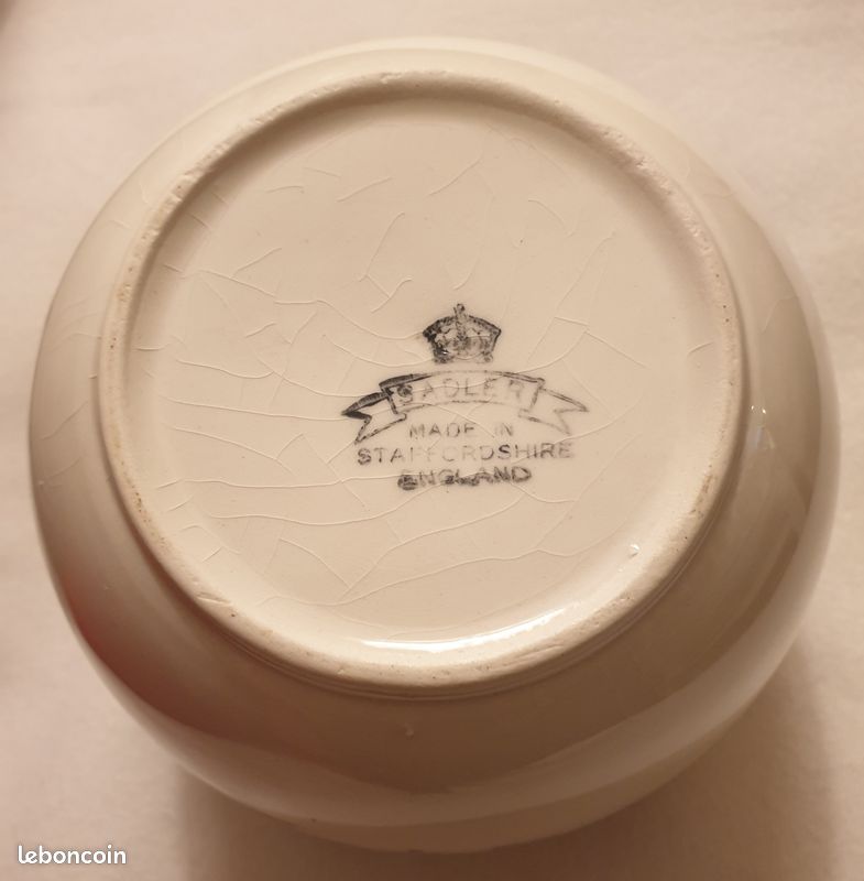 Vase boule SADLER faience anglaise Staffordshire (image 3)
