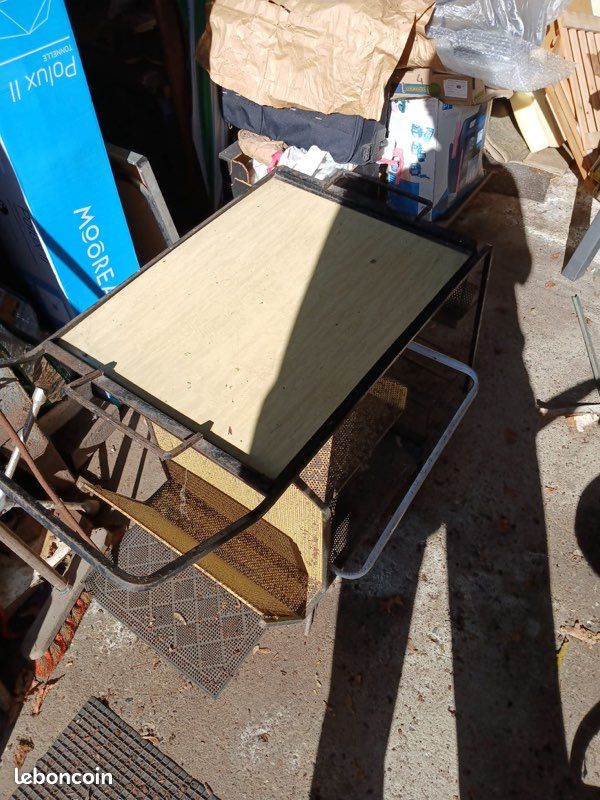 Table roulante pour apéro Mategot Mathieu vintage antiquité du 20 em (image 1)