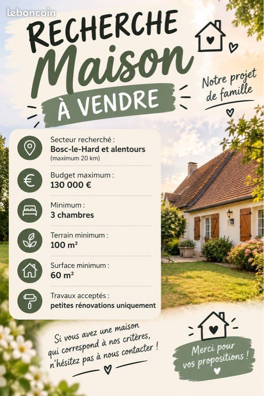 Maison 3 pièces 60 m² · à Bosc-le-Hard · 60 m² · 132 000 €