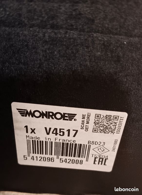 Amortisseur Monroe V4511 – Kit De 2 Jambes De Force Avant – Pour VW Crafter, Mercedes Sprinter (modèles Spécifiques) – Vérifie Compatibilité