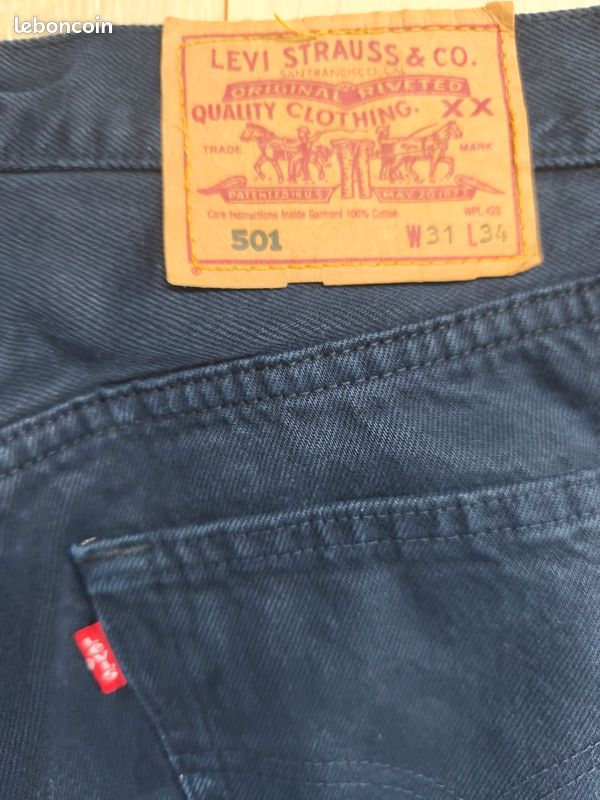 Jean LEVI'S 501 bleu marine W31XL34 (image 2)