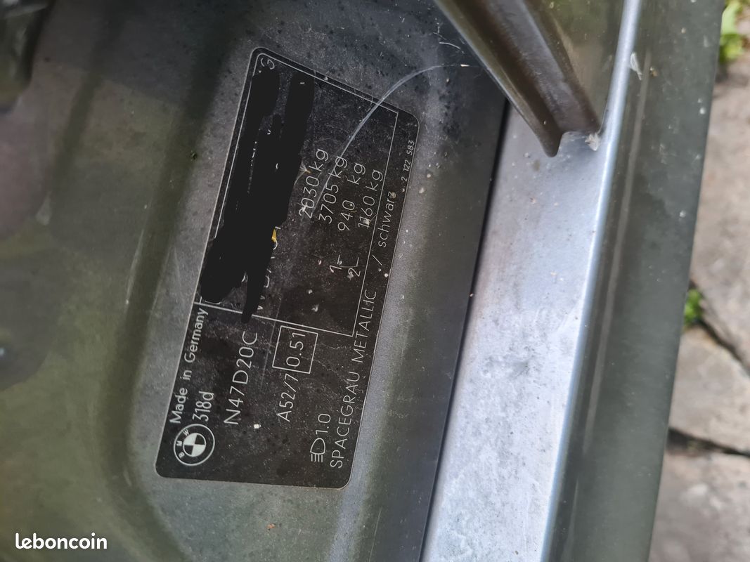 Toute Piece bmw e91 diesel N47 318d touring break breack SPACEGRAU METTALIC / MONACO BLAU BLEU (image 4)