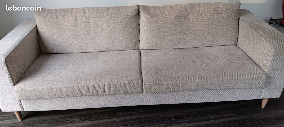 Canapé 3 places BoConcept - Modèle INDIVI (Tissu Mojave Beige / Pieds Chêne) (image 1)