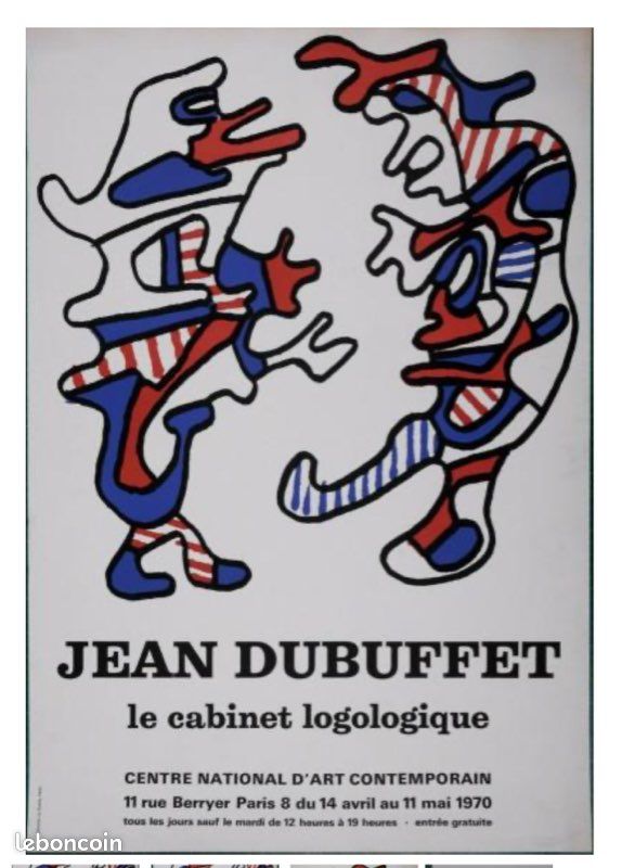 affiche-catalogue de Jean Dubuffet, Galerie René Drouin, 1947