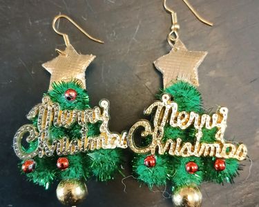 Boucles D'oreilles Pendantes Ornements Sapin De Noël - Marque Soul Breeze Collection - Neuf Avec étiquettes