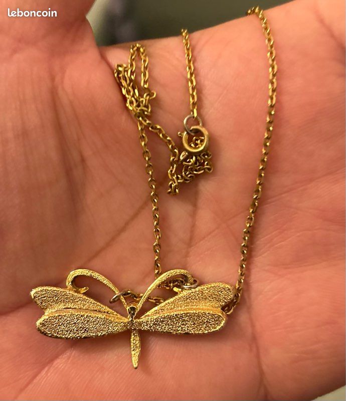 Collier en plaqué or papillon (image 7)
