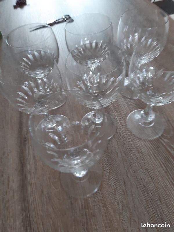 7 verres eau en cristal (image 3)