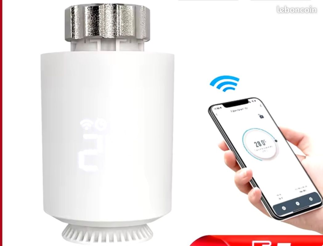 Thermostat de Radiateur Intelligent sans Fil ME167 2.4G, Régulateur de Température Intelligent Programmable, Contrôle du Programme D'application, avec Capteur de Température NTC (image 1)