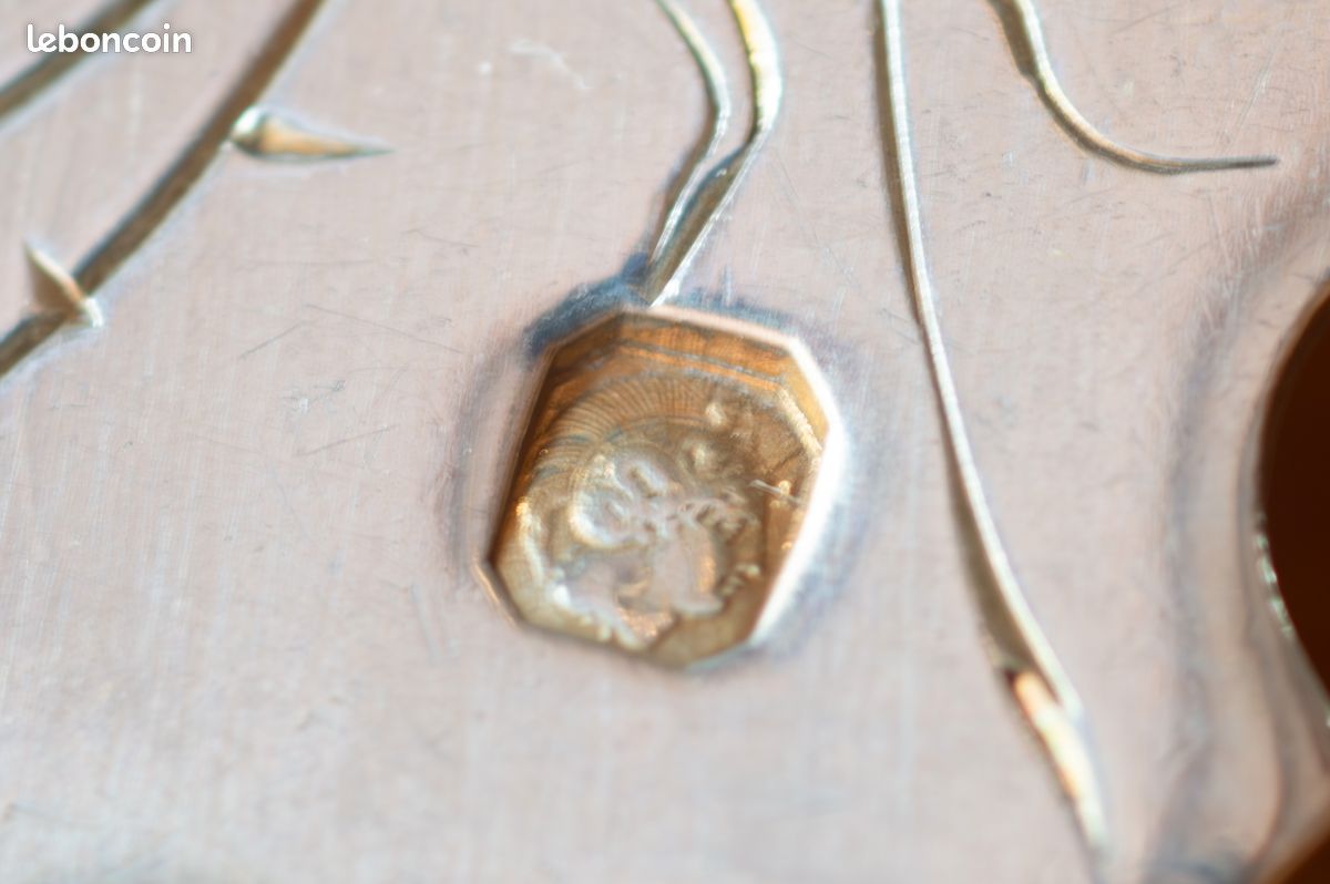 Service à mignardises Art nouveau – Argent massif Minerve – Joseph Crossard – 4 pièces (image 16)
