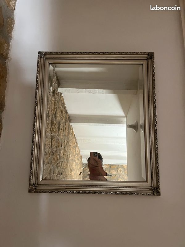Loberon magnifique miroir en argent - verre sculpté campagne charme romantique interior’s maison du monde (image 1)