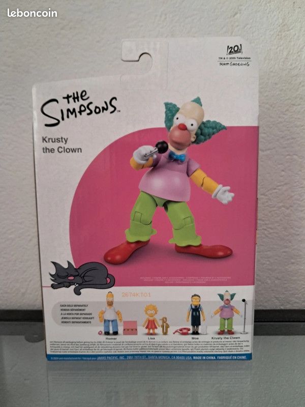 Figurine Les Simpson - Krusty Le Clown 13cm - Jakks Pacific - Neuf