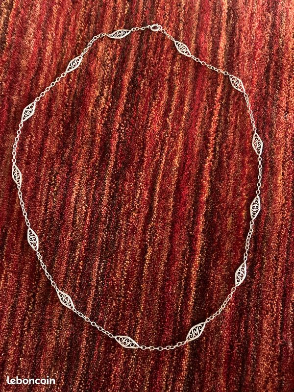 Collier en argent 70 cm (image 1)
